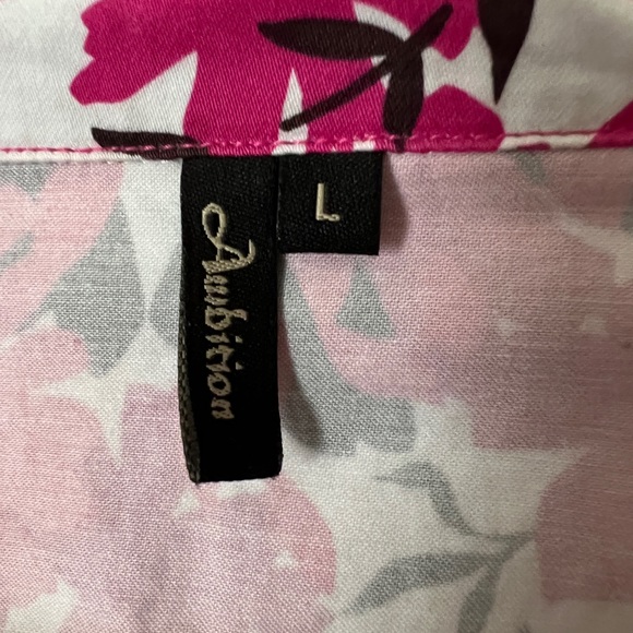 SPRING BLAZER JACKET PRETTY PINK BLACK AND WHITE FLORAL PRINT SIZE L - Picture 6 of 6